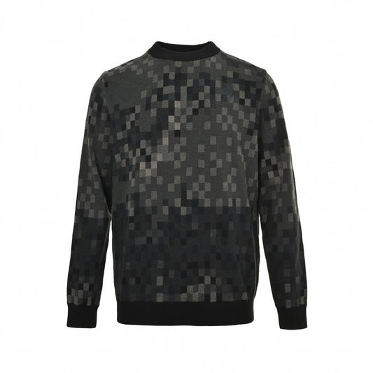 Pixelated Damier Gradient Crewneck
