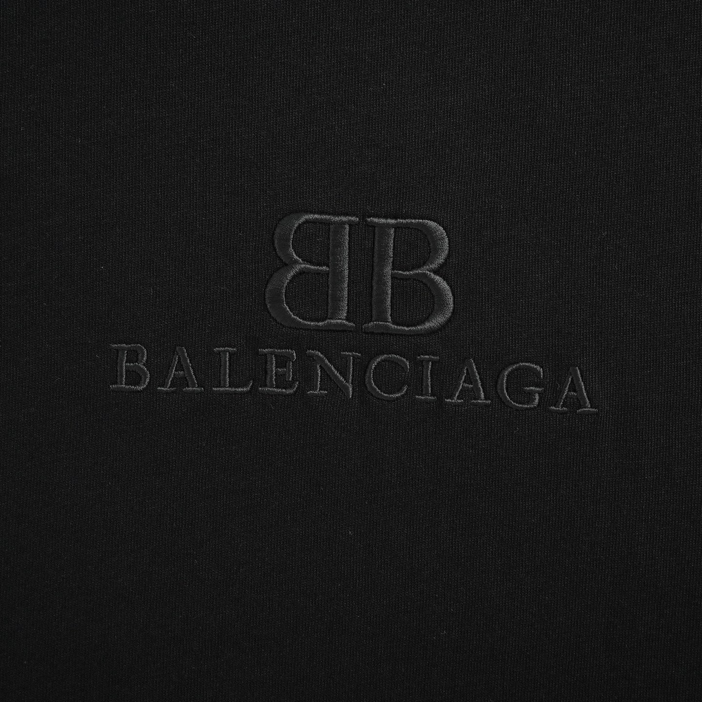 Tonal Embroidered Logo T-Shirt | Black