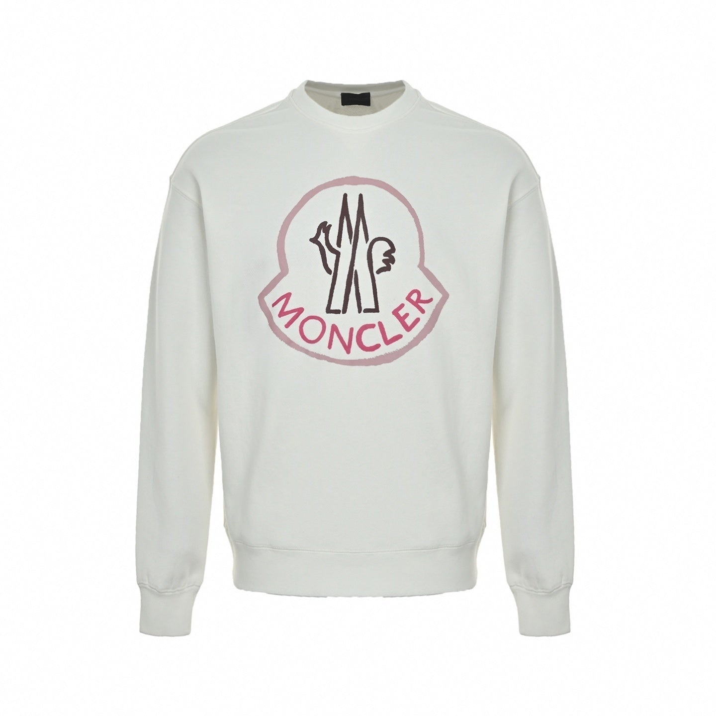 Sketch Logo Cotton Jersey Crewneck | White