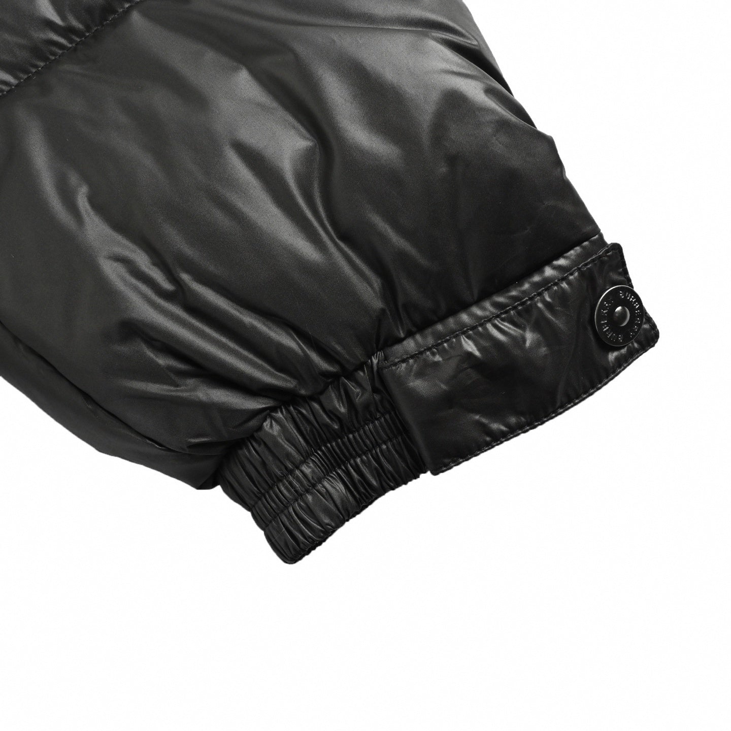 Check Lined Hooded Puffer | Black