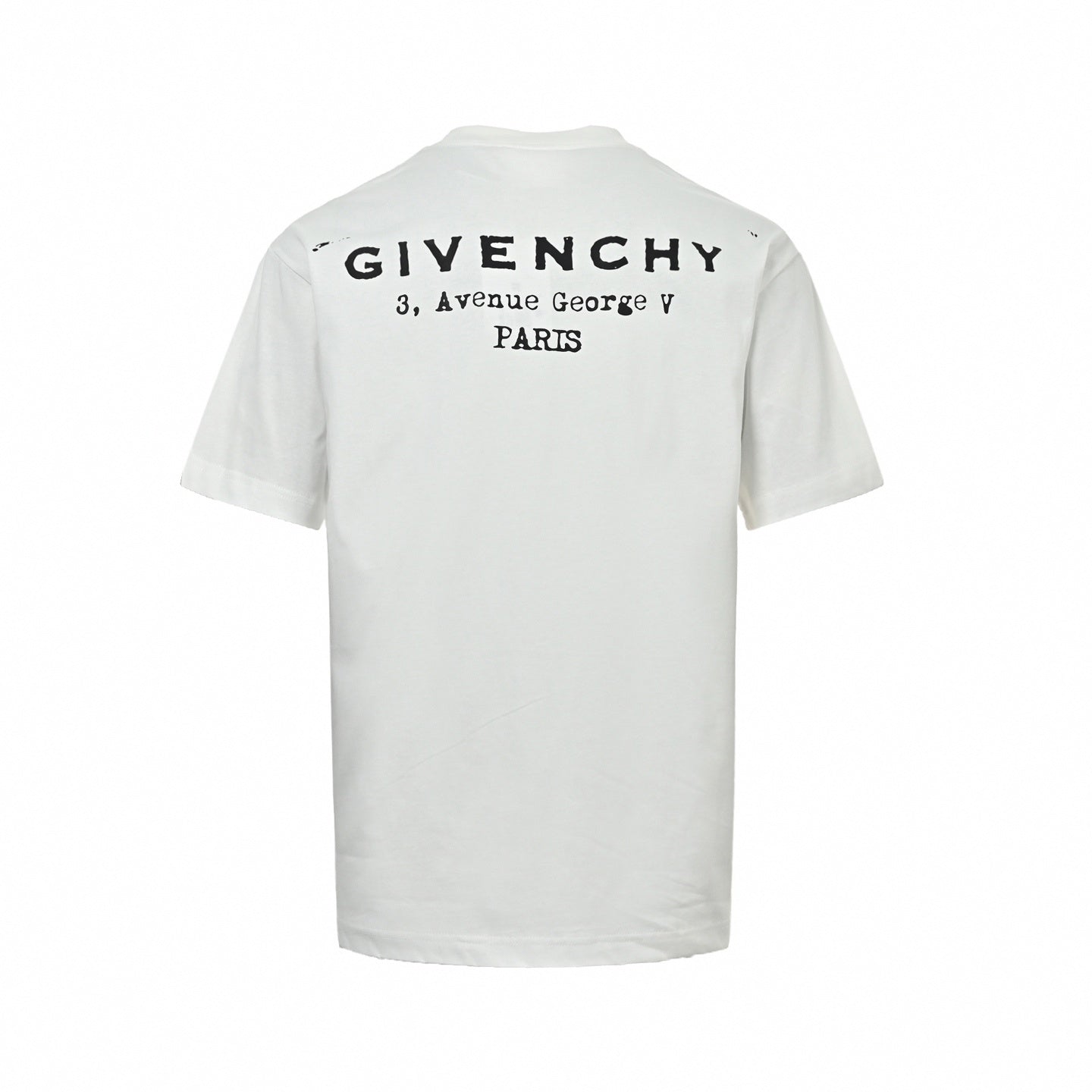Distressed Address Logo T-Shirt | White