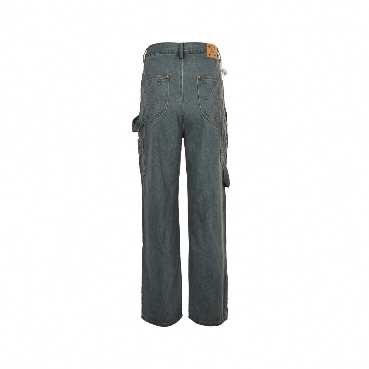 Monogram Embossed Double-Knee Carpenter Jeans