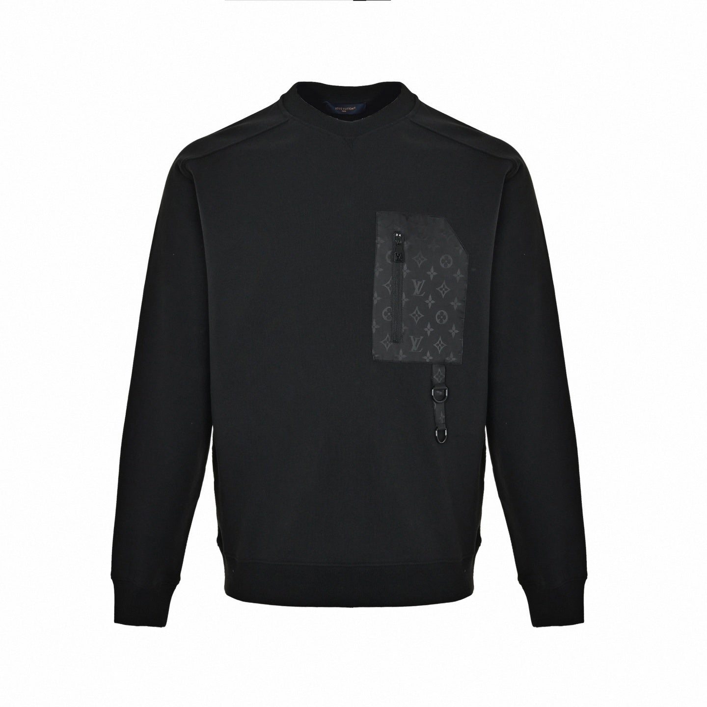 D-Ring Detail Monogram Sweatshirt - Black