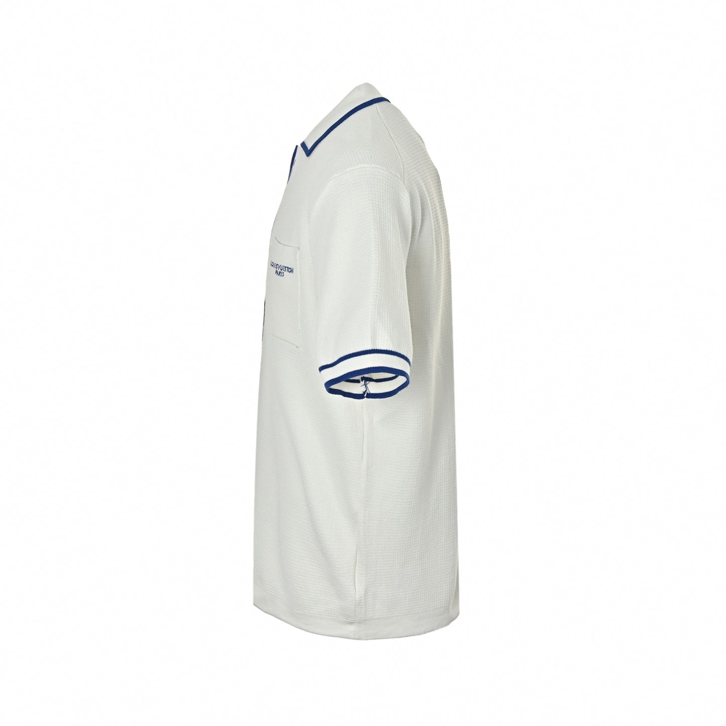 Contrast Trim Knit Shirt - White
