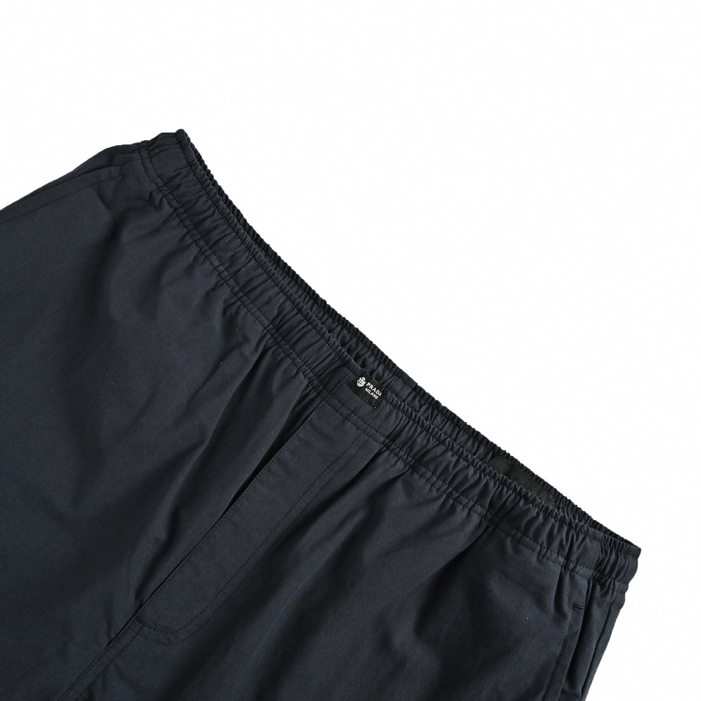 Cotton Twill Elasticated Trousers - Navy Blue