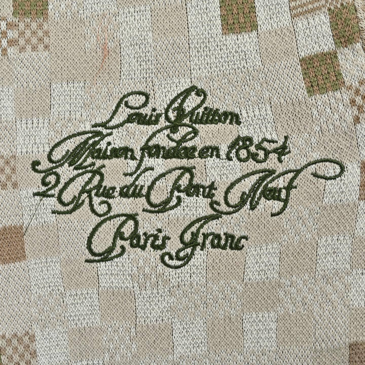 Digital Damier Heritage Script Knit