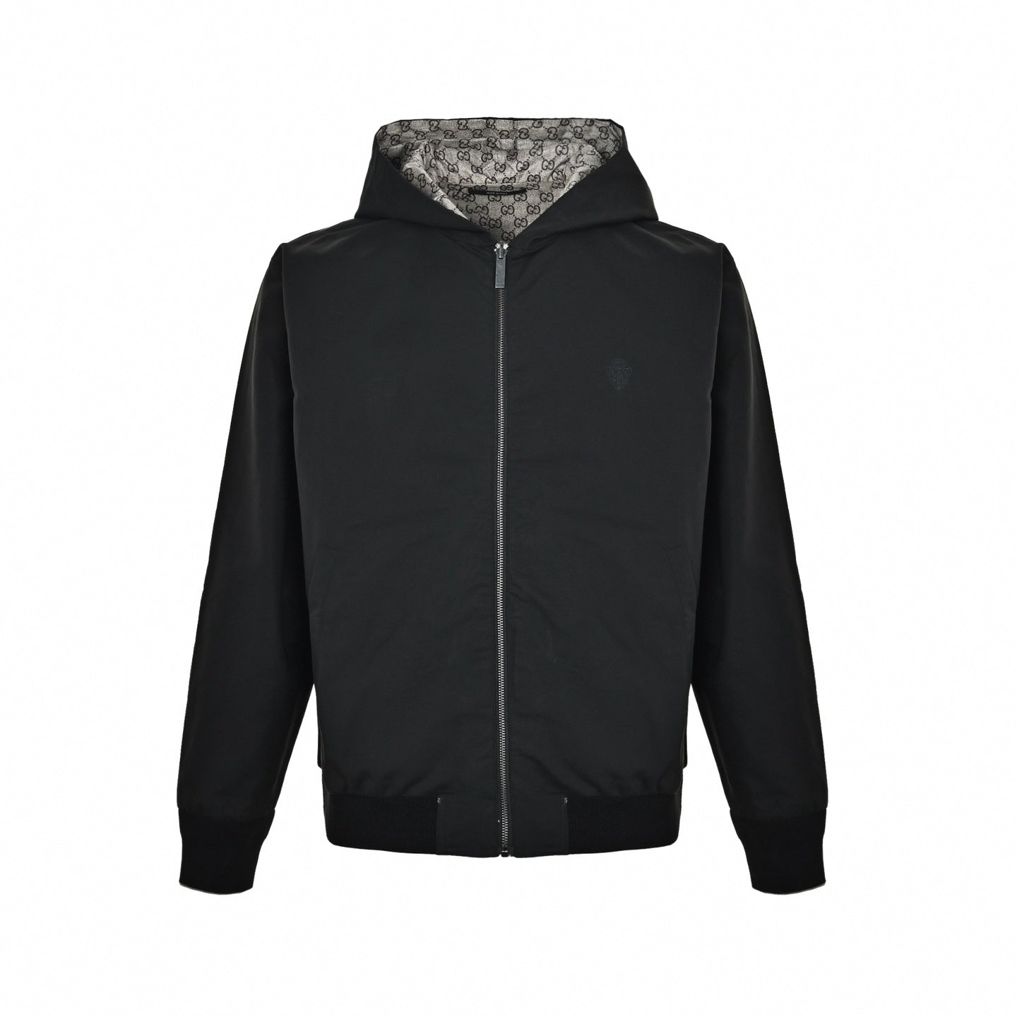 GG Canvas to Black Reversible Hoodie