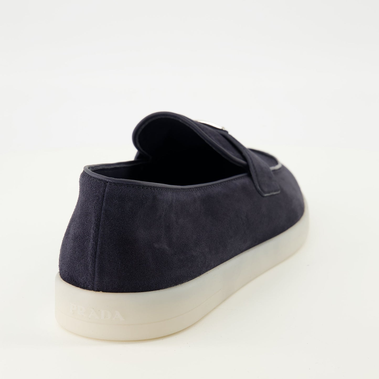 Navy Blue Suede Loafers
