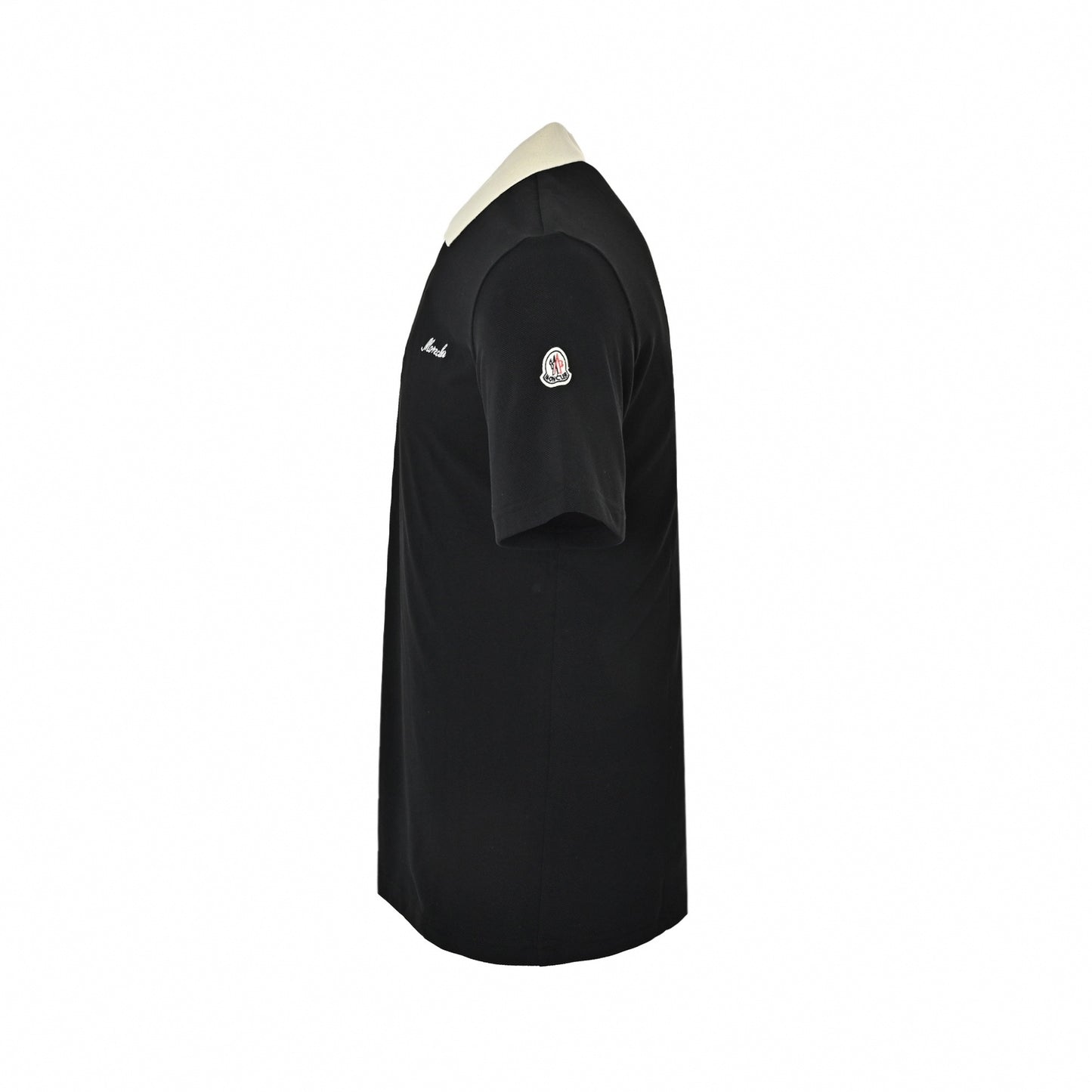Two-Tone Piqué Polo - Black/Cream
