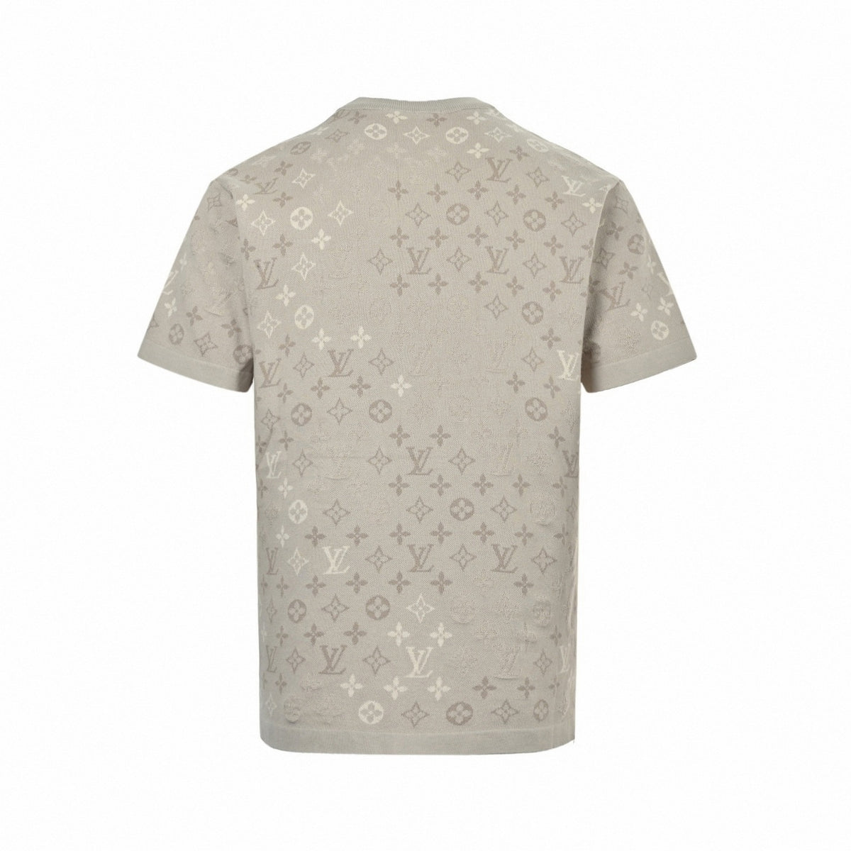 Monogram Jacquard Knit T-Shirt - Beige