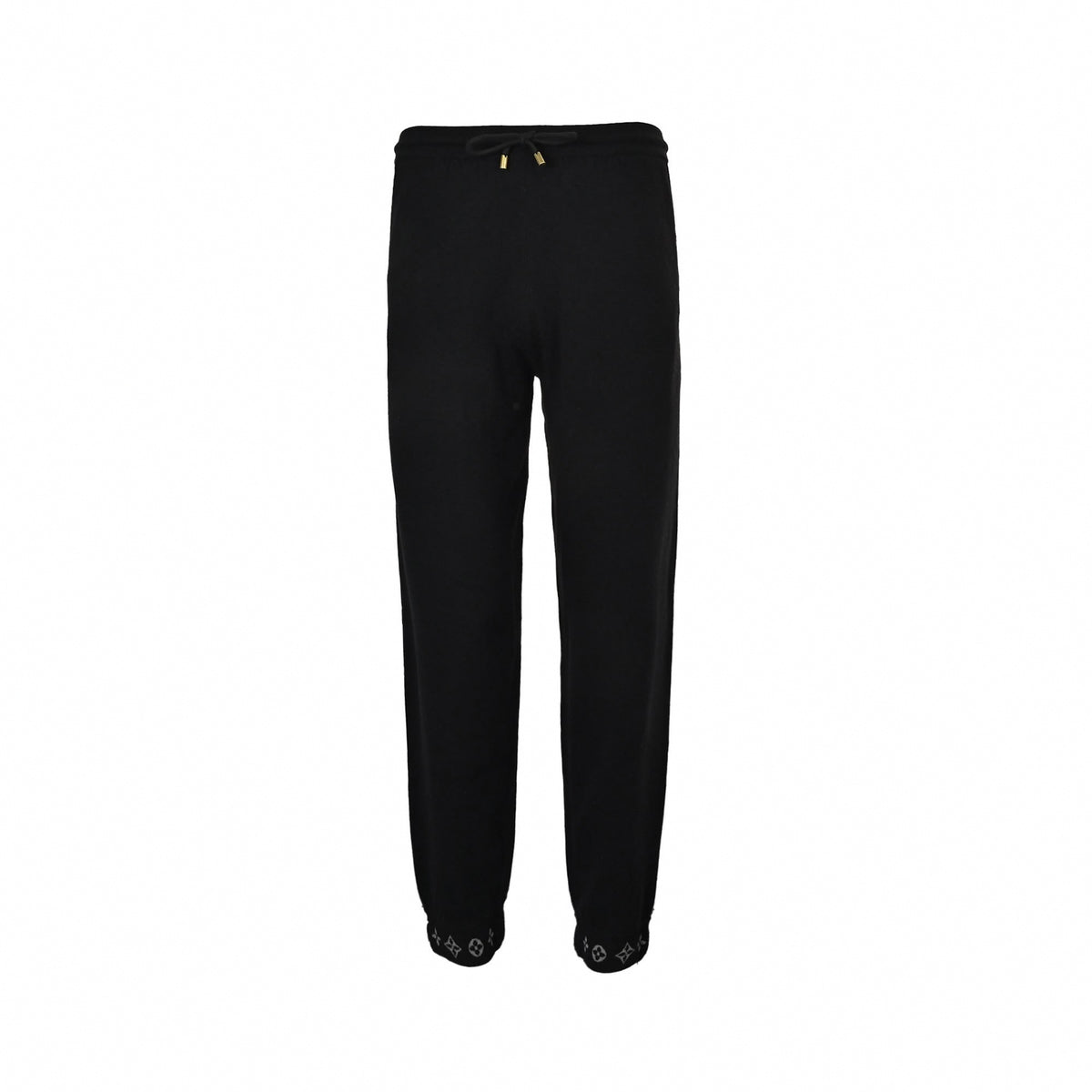 Monogram Cuff Sweatpants - Black