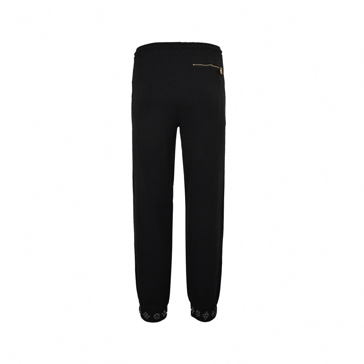 Monogram Cuff Sweatpants - Black
