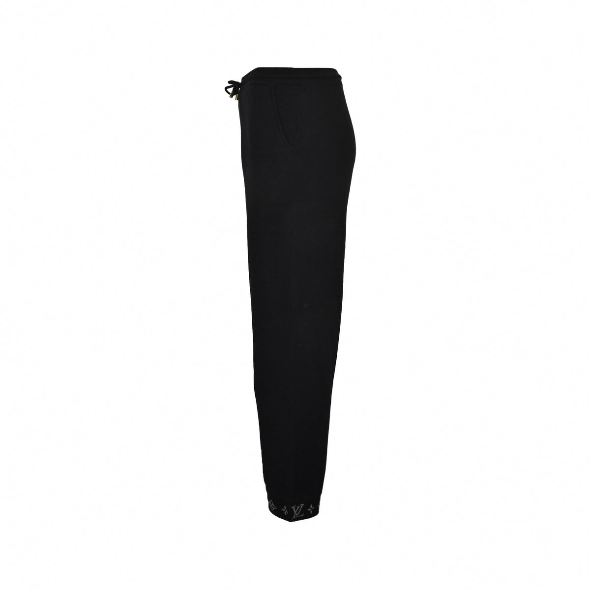 Monogram Cuff Sweatpants - Black