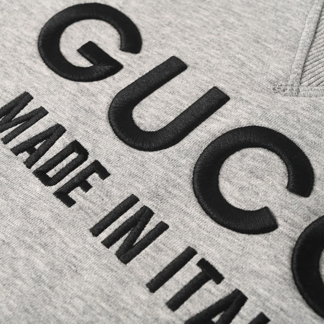Embroidered Logo Layered Sweatshirt in Grey & Off-White