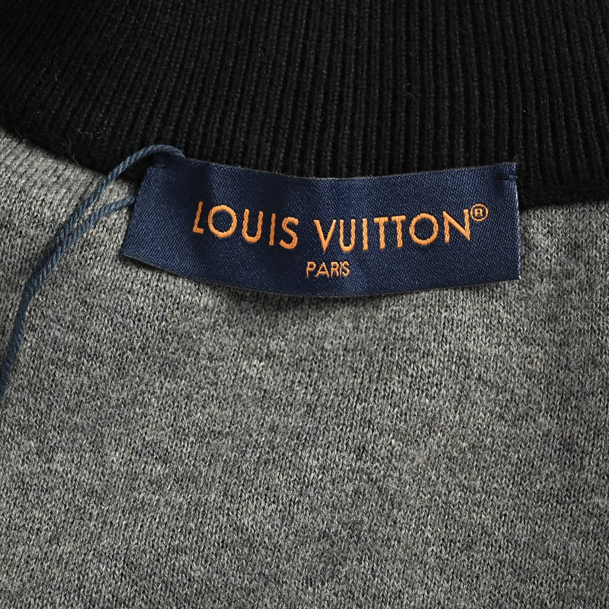 Monogram Trim Full-Zip Cardigan Black