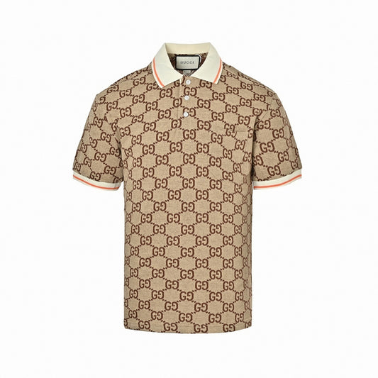 GG Monogram Polo Shirt | Camel & Brown
