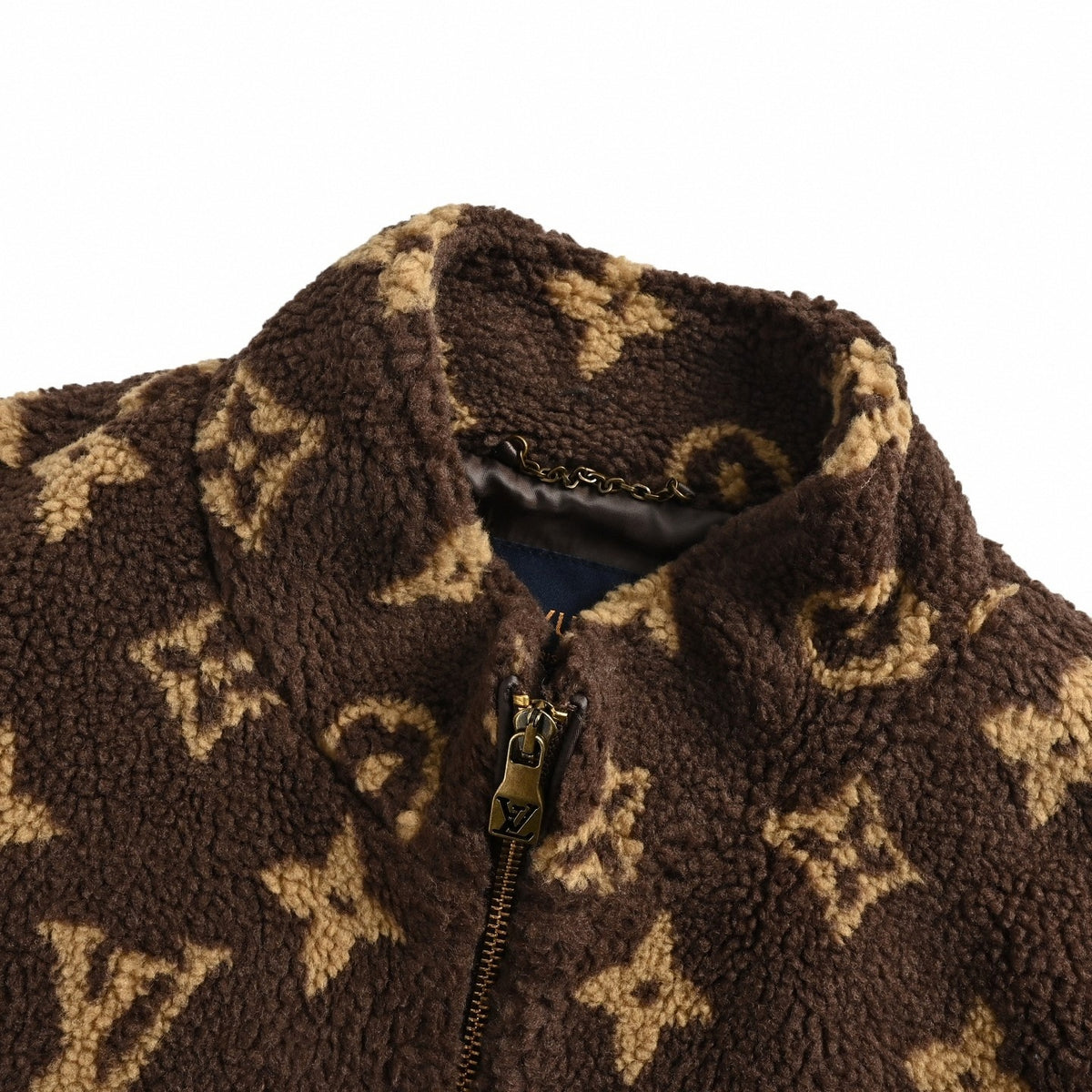 Mocha Monogram Fleece Zip-Up