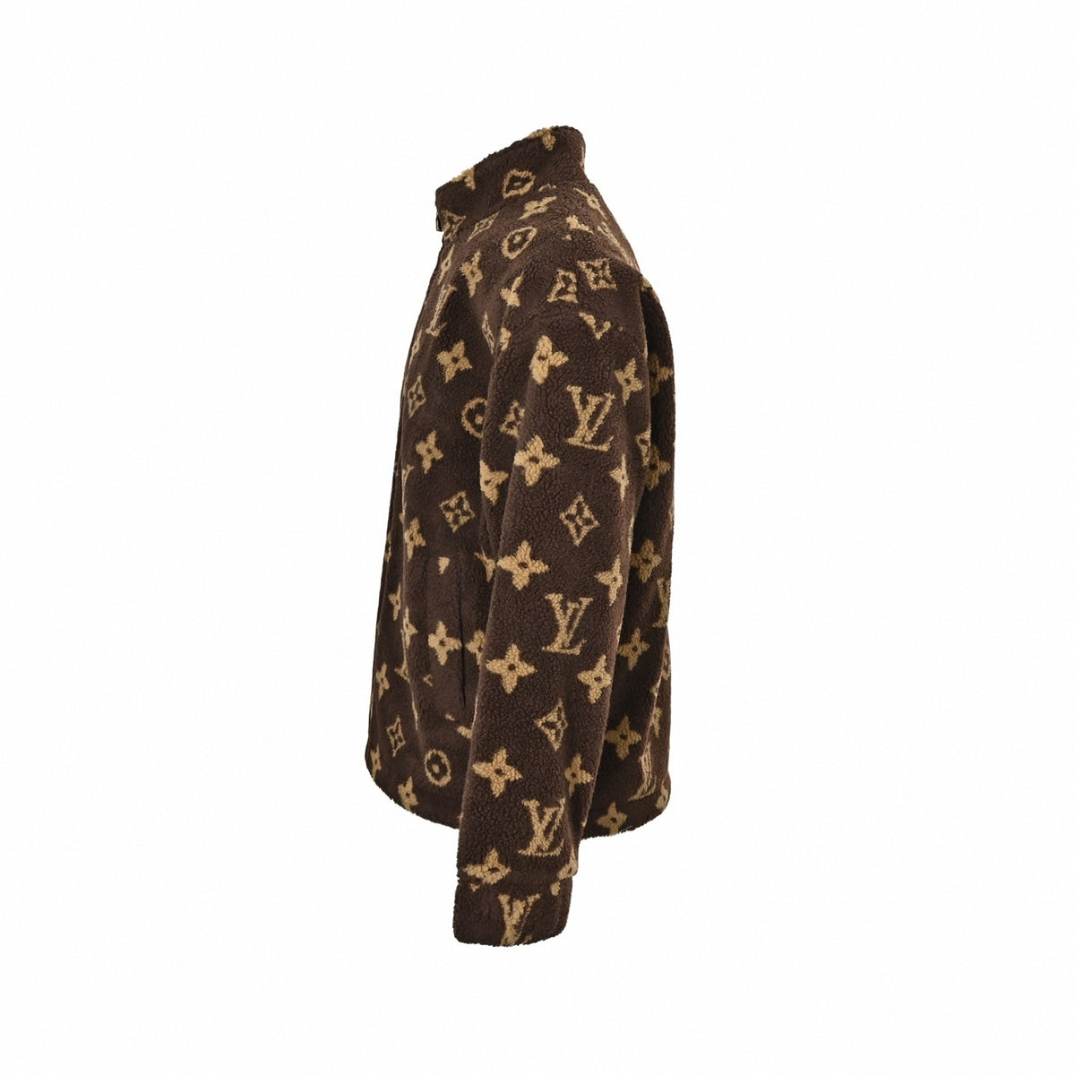 Mocha Monogram Fleece Zip-Up