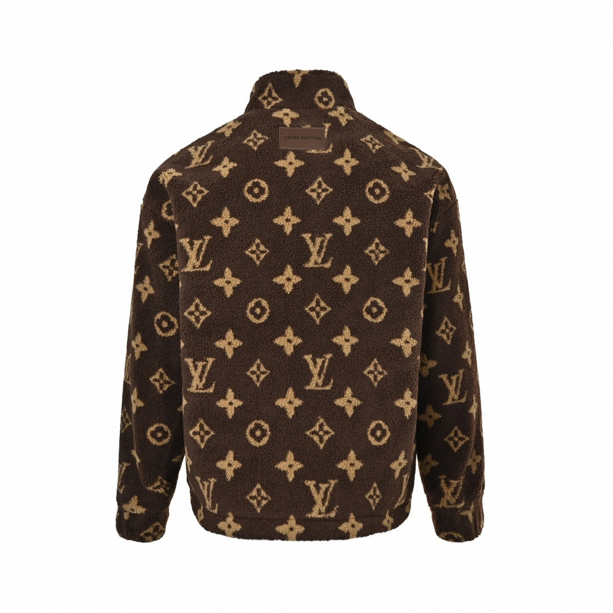 Mocha Monogram Fleece Zip-Up