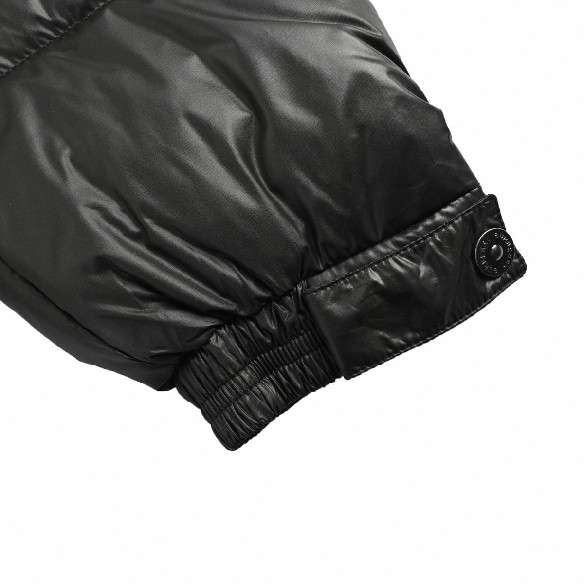 Check Lined Hooded Puffer | Black