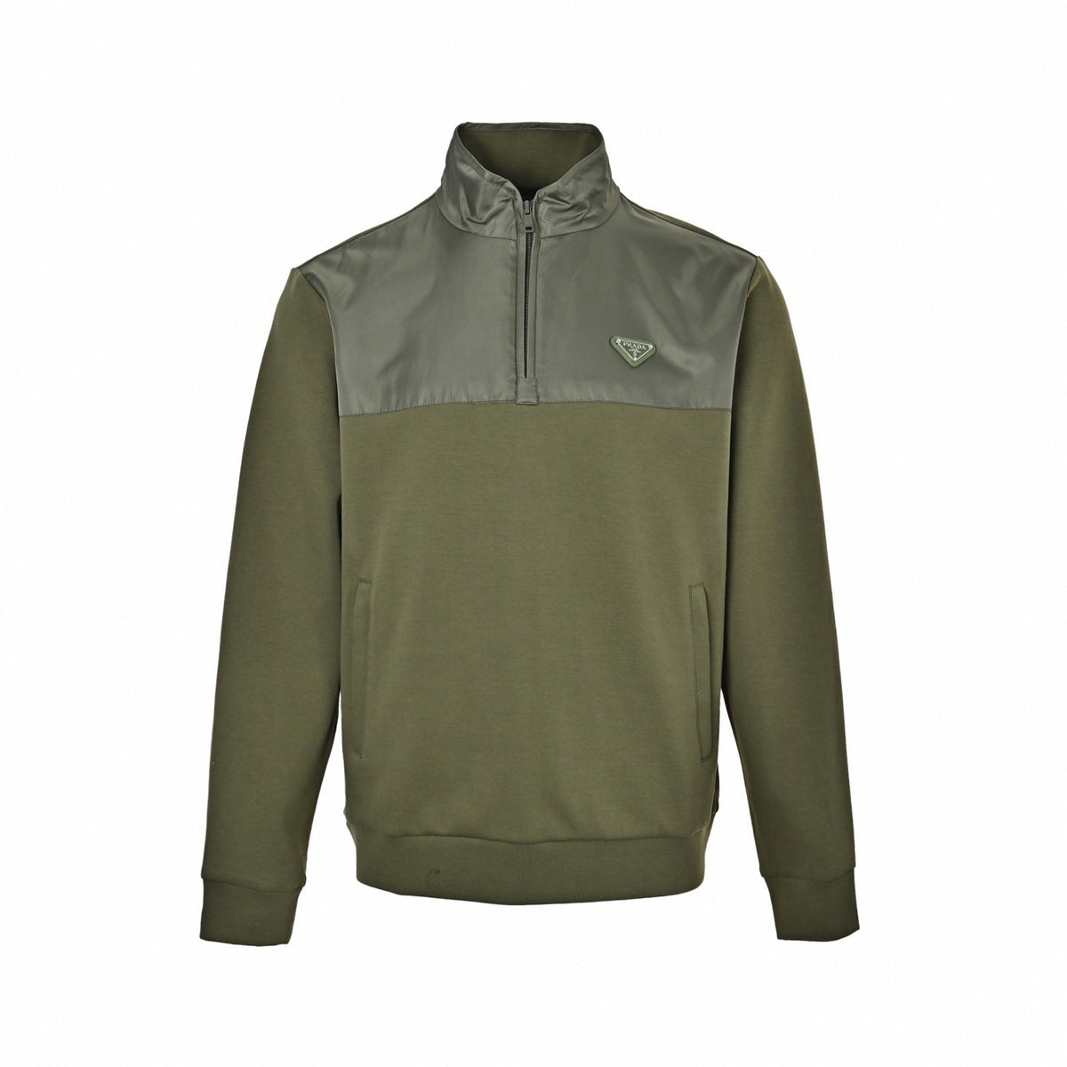 Re-Nylon and Cotton Half-Zip Sweatshirt
