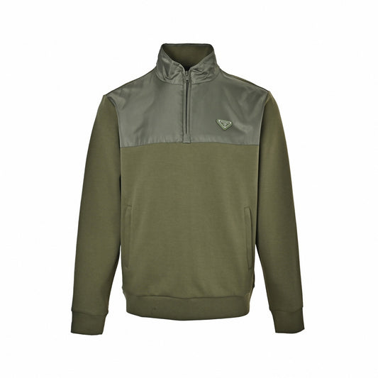 Re-Nylon and Cotton Half-Zip Sweatshirt