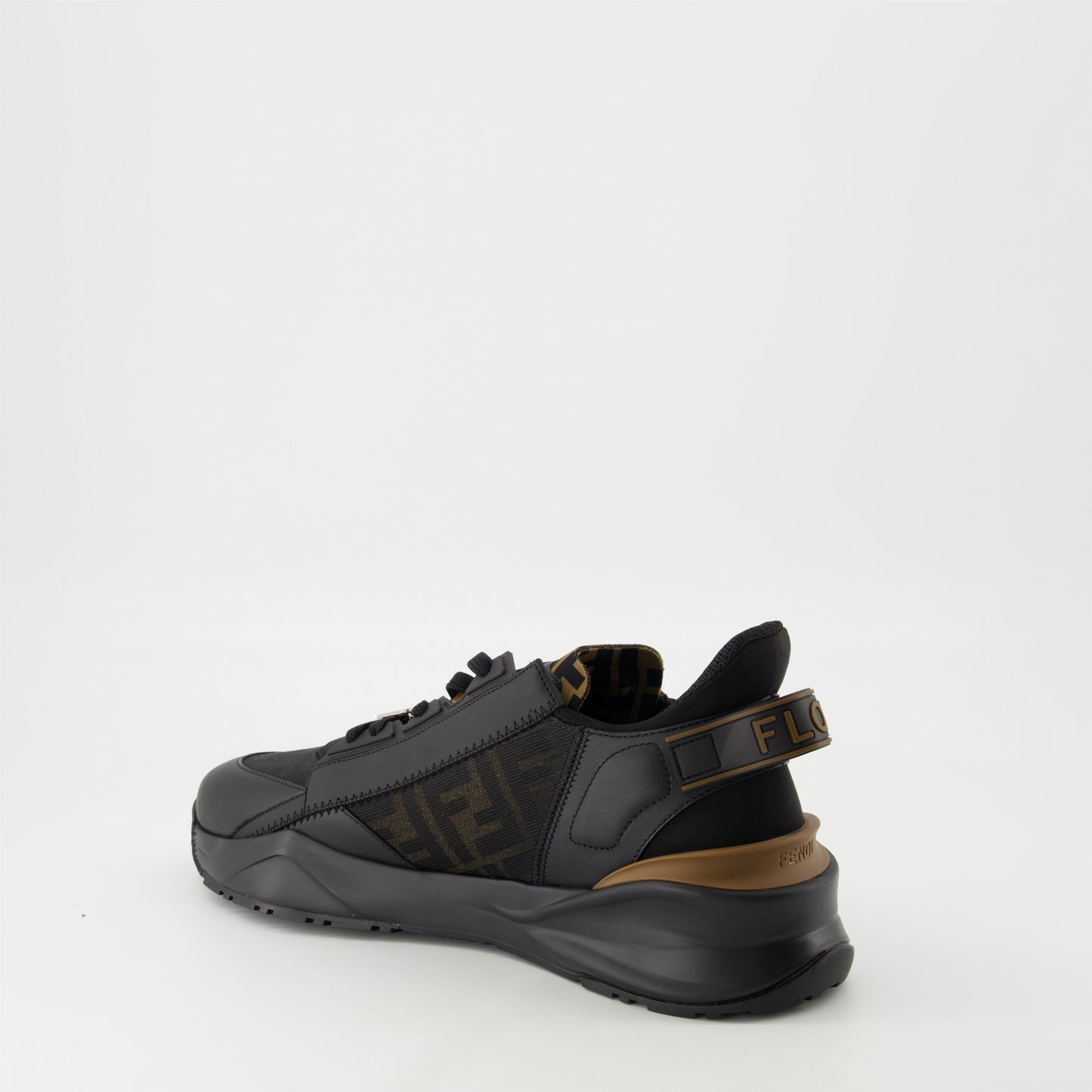 Flow Zip Sneakers - Black/Brown