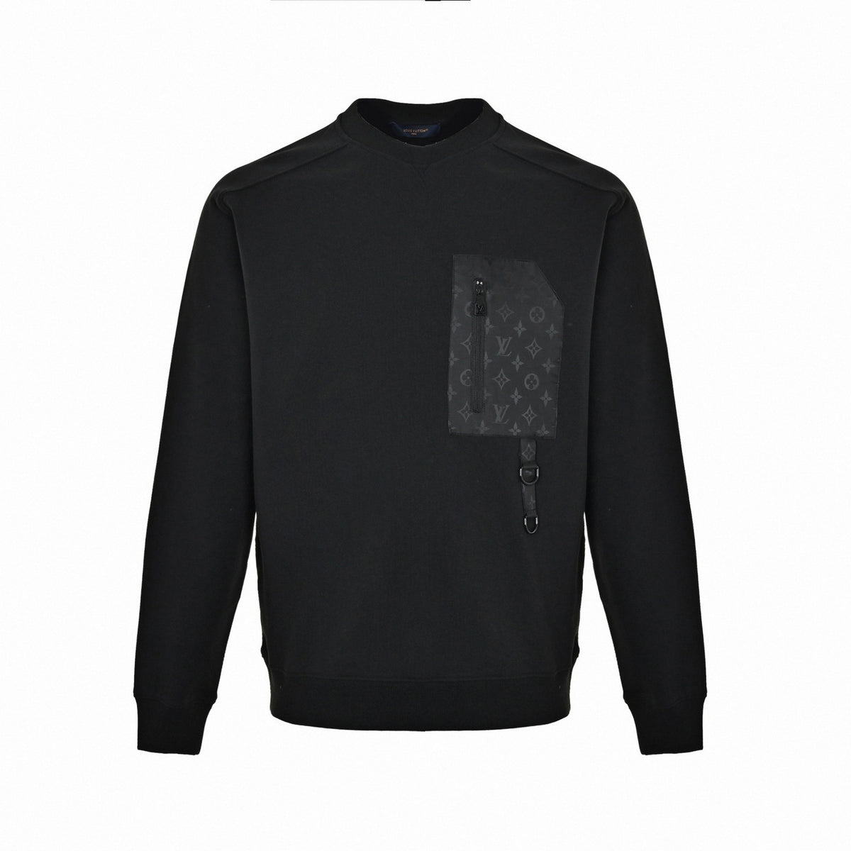 D-Ring Detail Monogram Sweatshirt - Black
