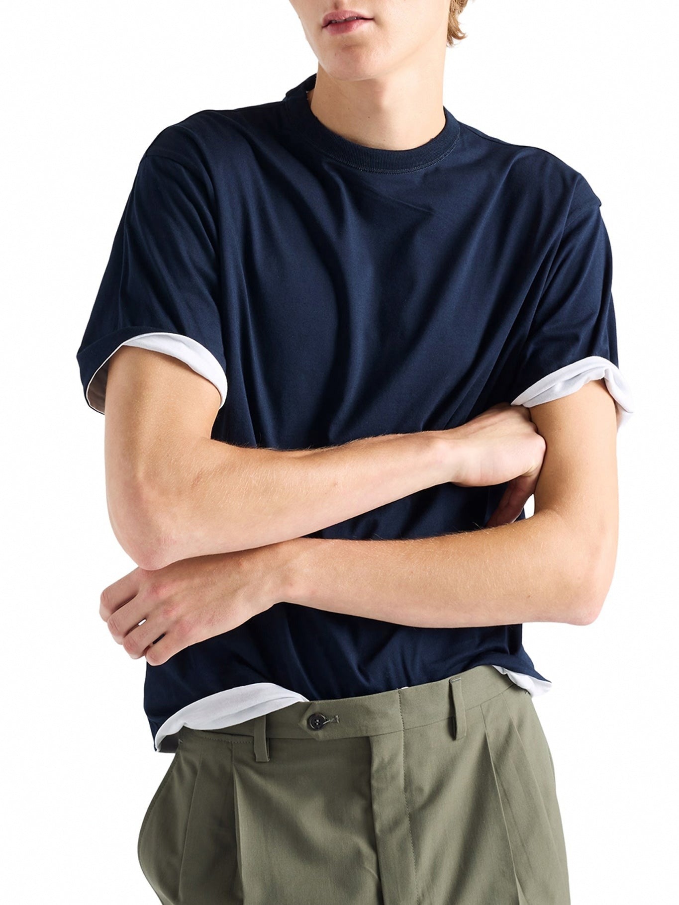 Reversible Pocket T-Shirt | White & Navy