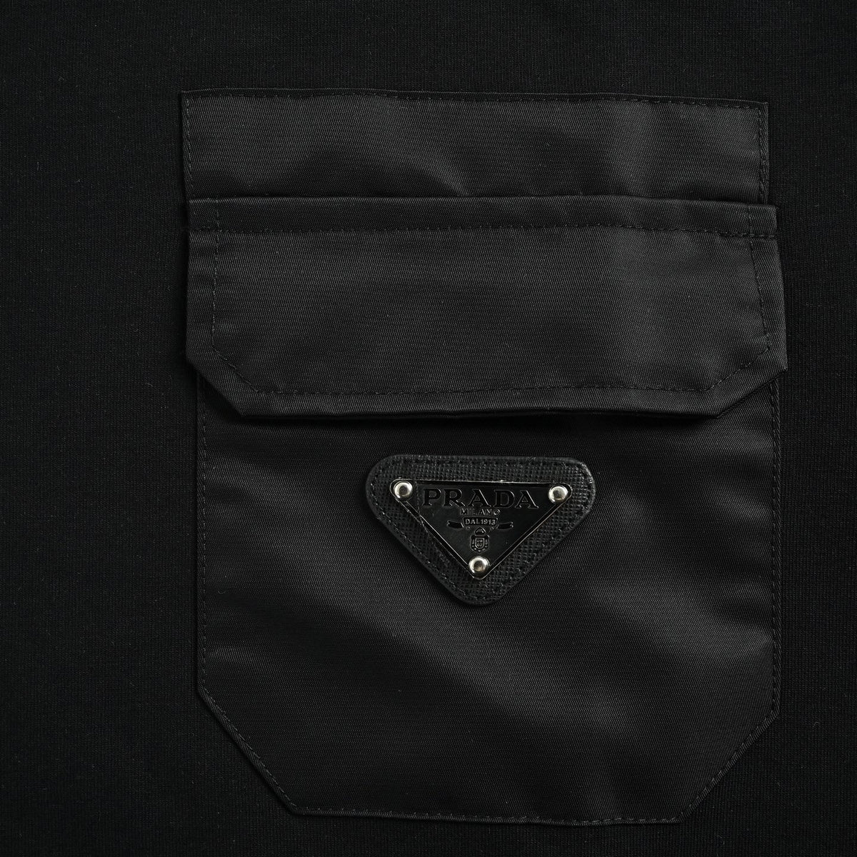 Cotton & Nylon Paneled Sweatshirt