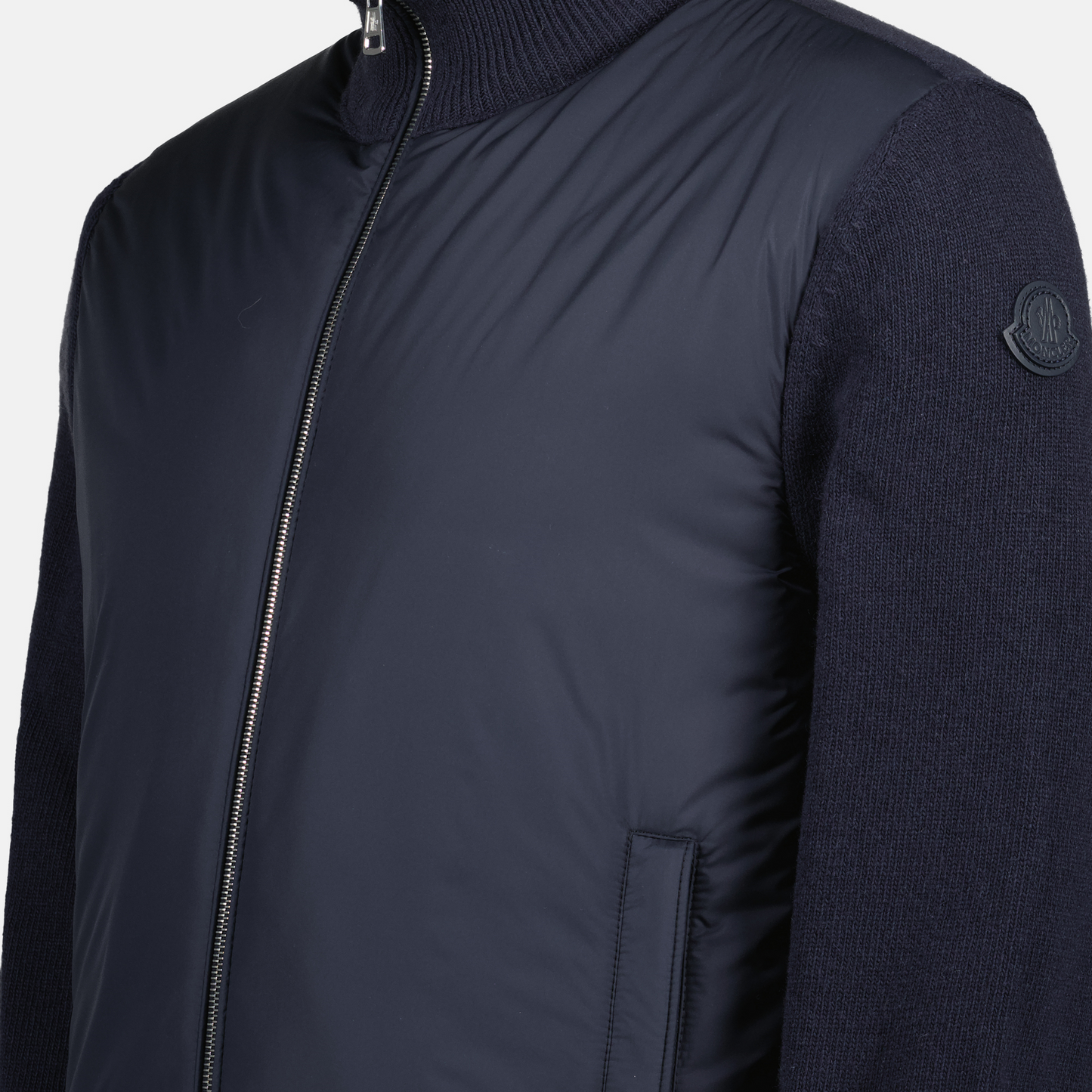 Two-material down jacket