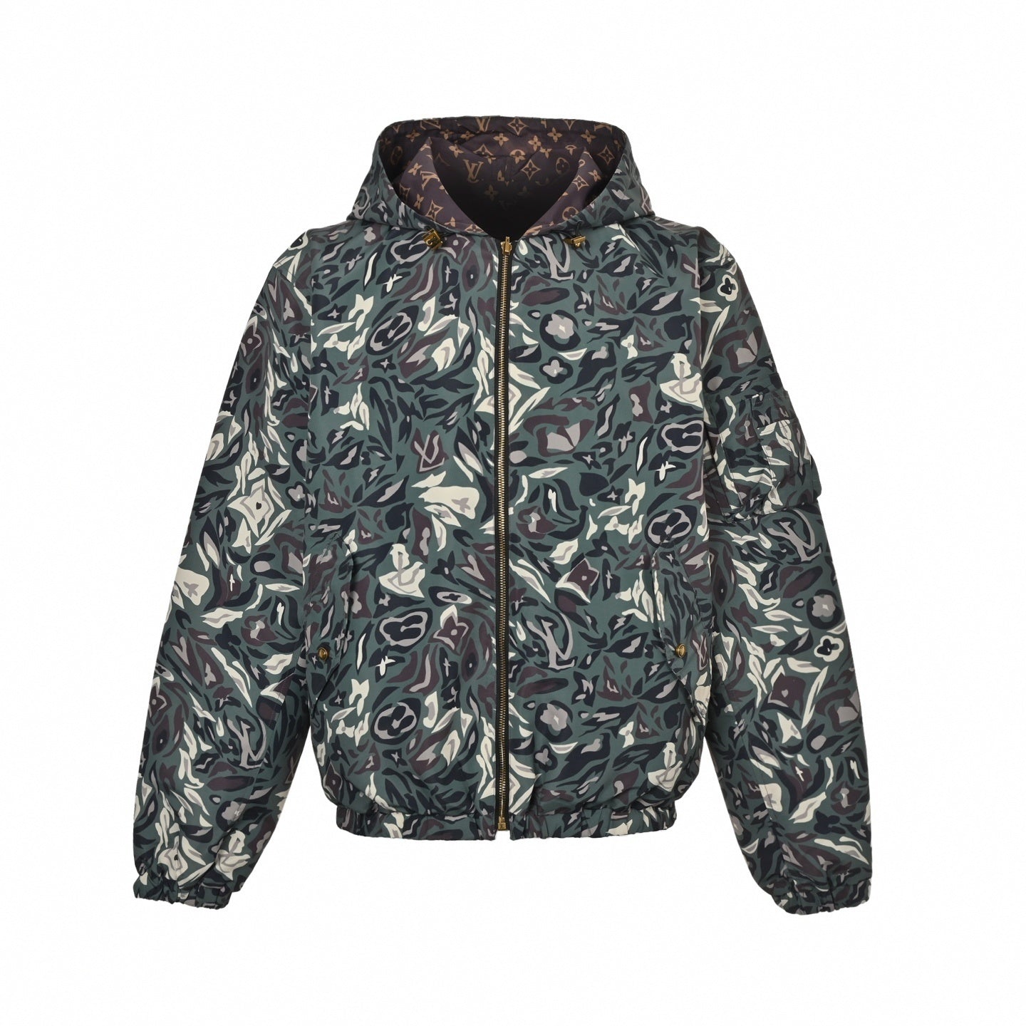 Reversible Monogram Camo Windbreaker