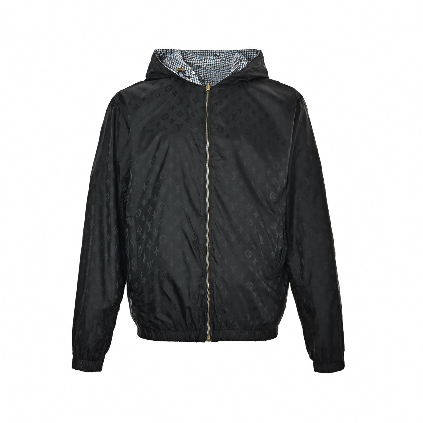 Reversible Houndstooth Monogram Windbreaker