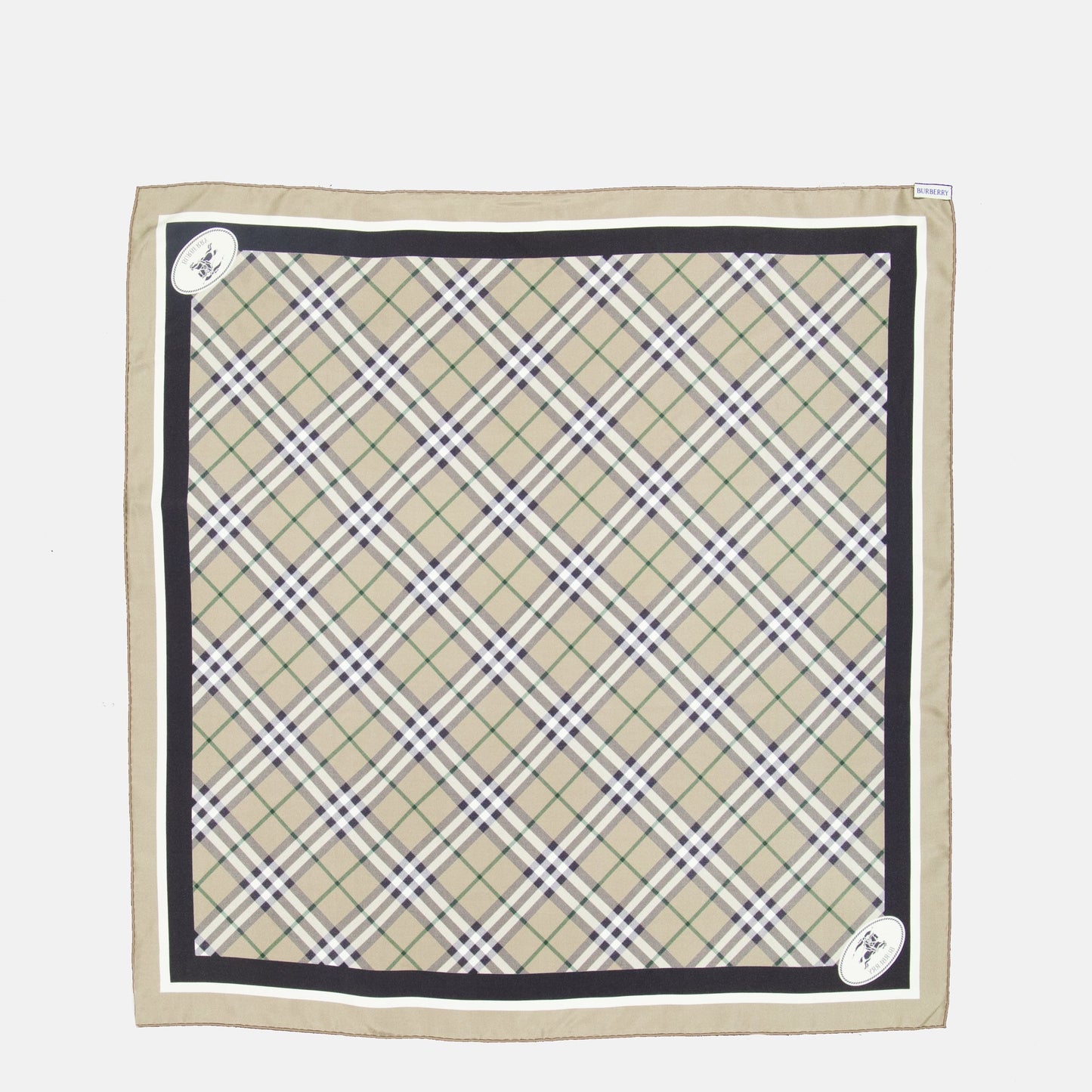 Checkered Silk Scarf