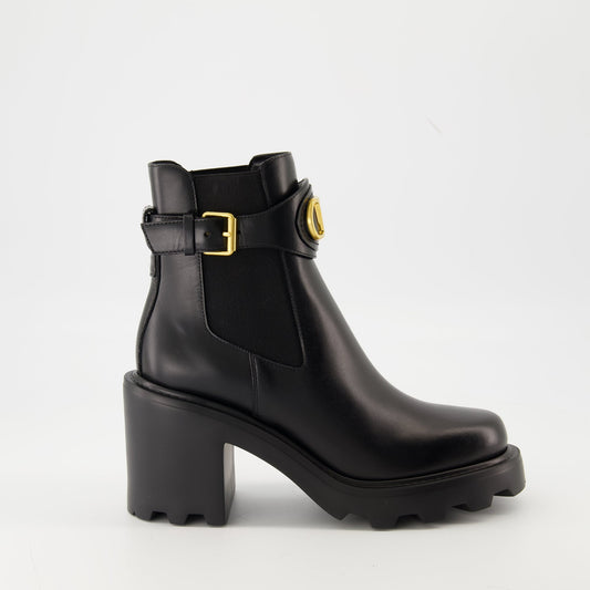 Beatle Heeled Ankle Boots