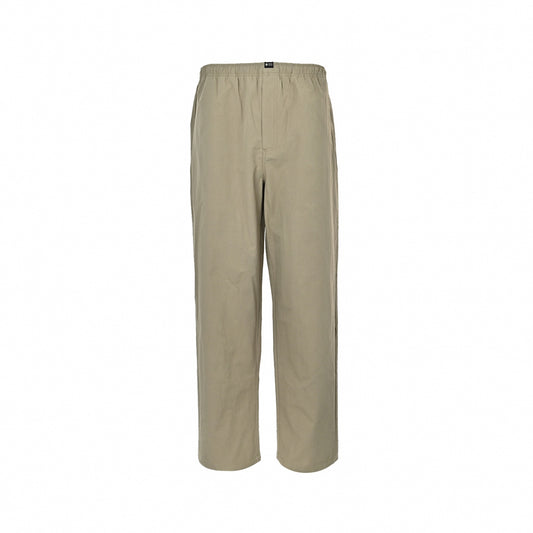 Cotton Twill Elasticated Trousers - Beige