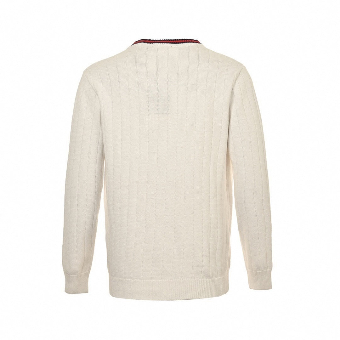 Web Trim Script Logo Cardigan