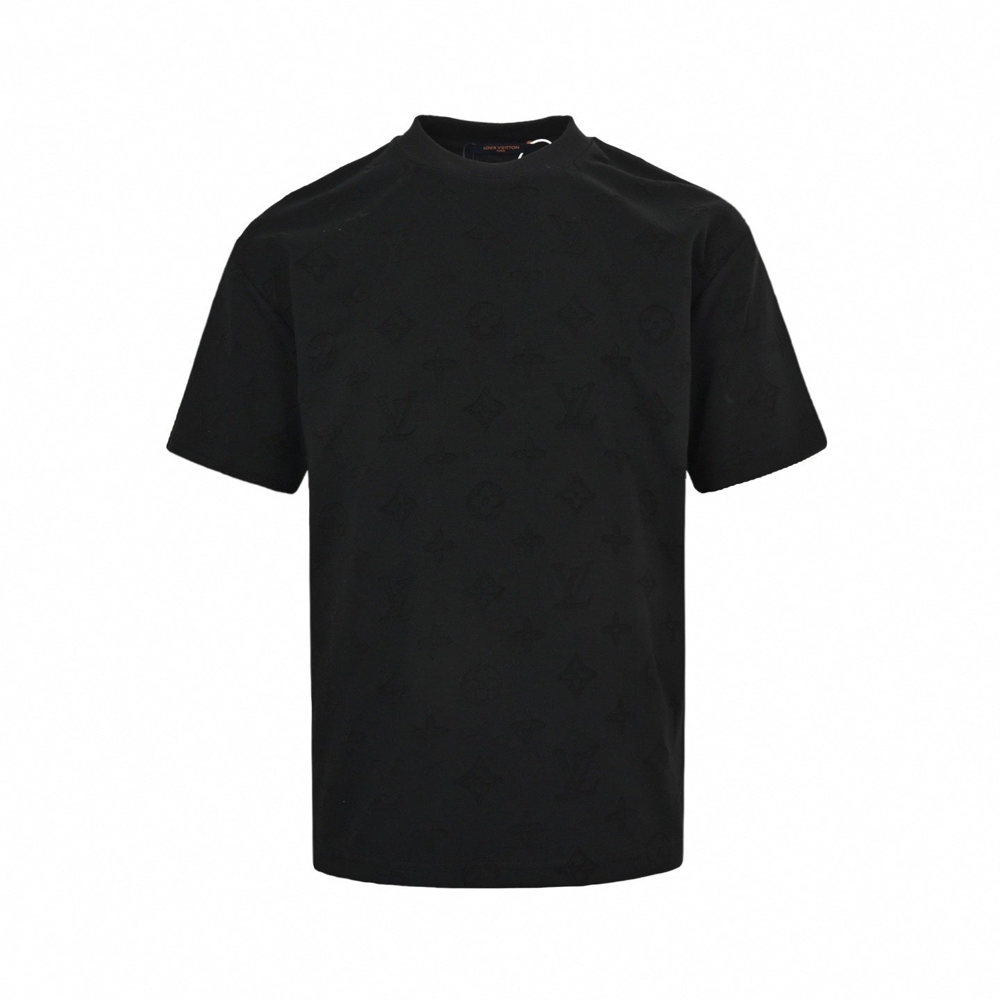 Tonal Embossed Monogram T-Shirt | Black