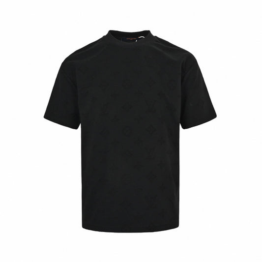 Tonal Embossed Monogram T-Shirt | Black