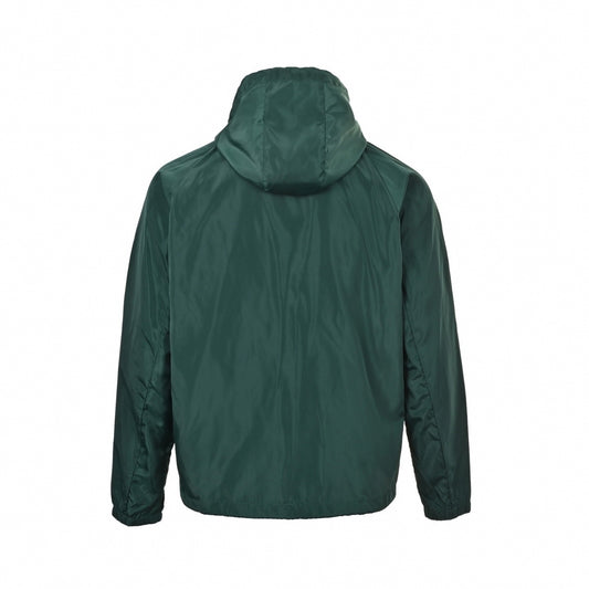 Logo-Patch Hooded Windbreaker | Green