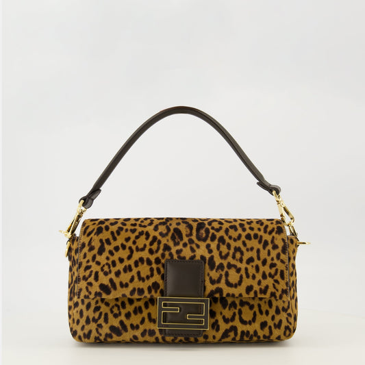 Leopard Baguette Bag