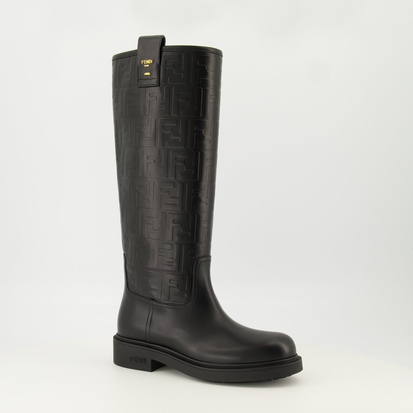 Filo Black Leather Boots