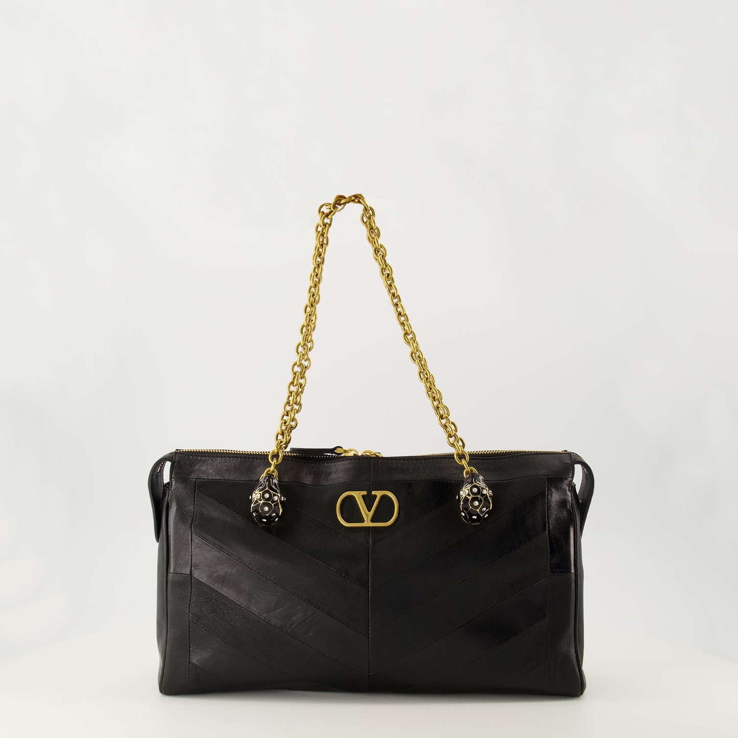 Panthea Black Leather Bag