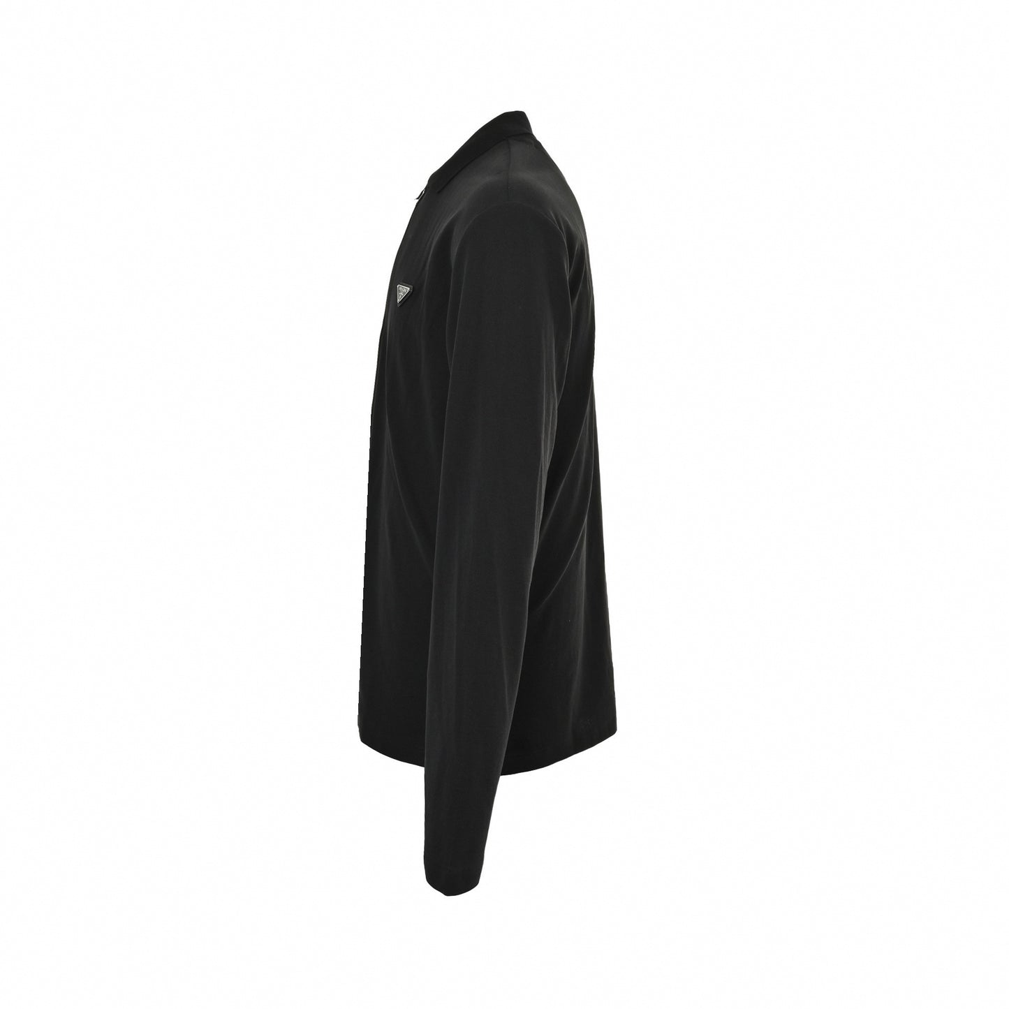 Triangle Logo Quarter-Zip Long-Sleeve Polo