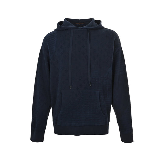 Monogram Toweling Hoodie - Navy