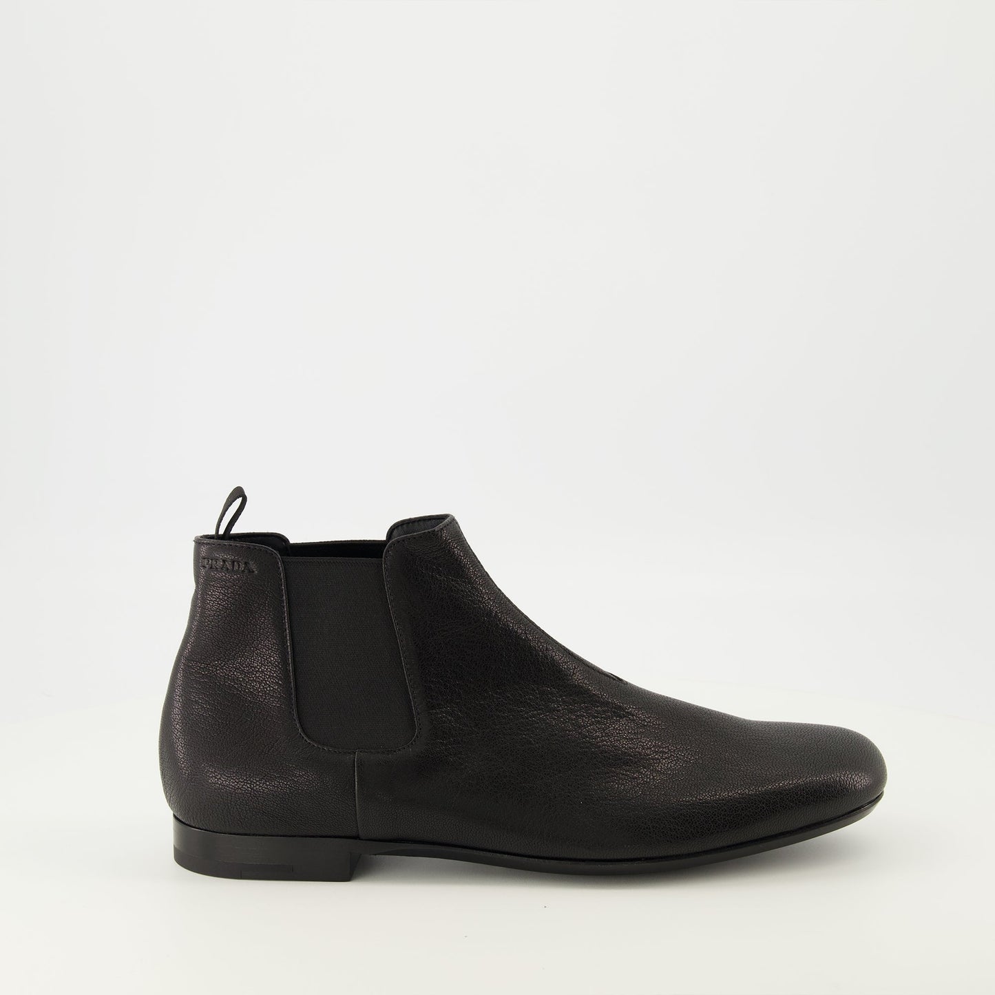 Black Leather Chelsea Boots