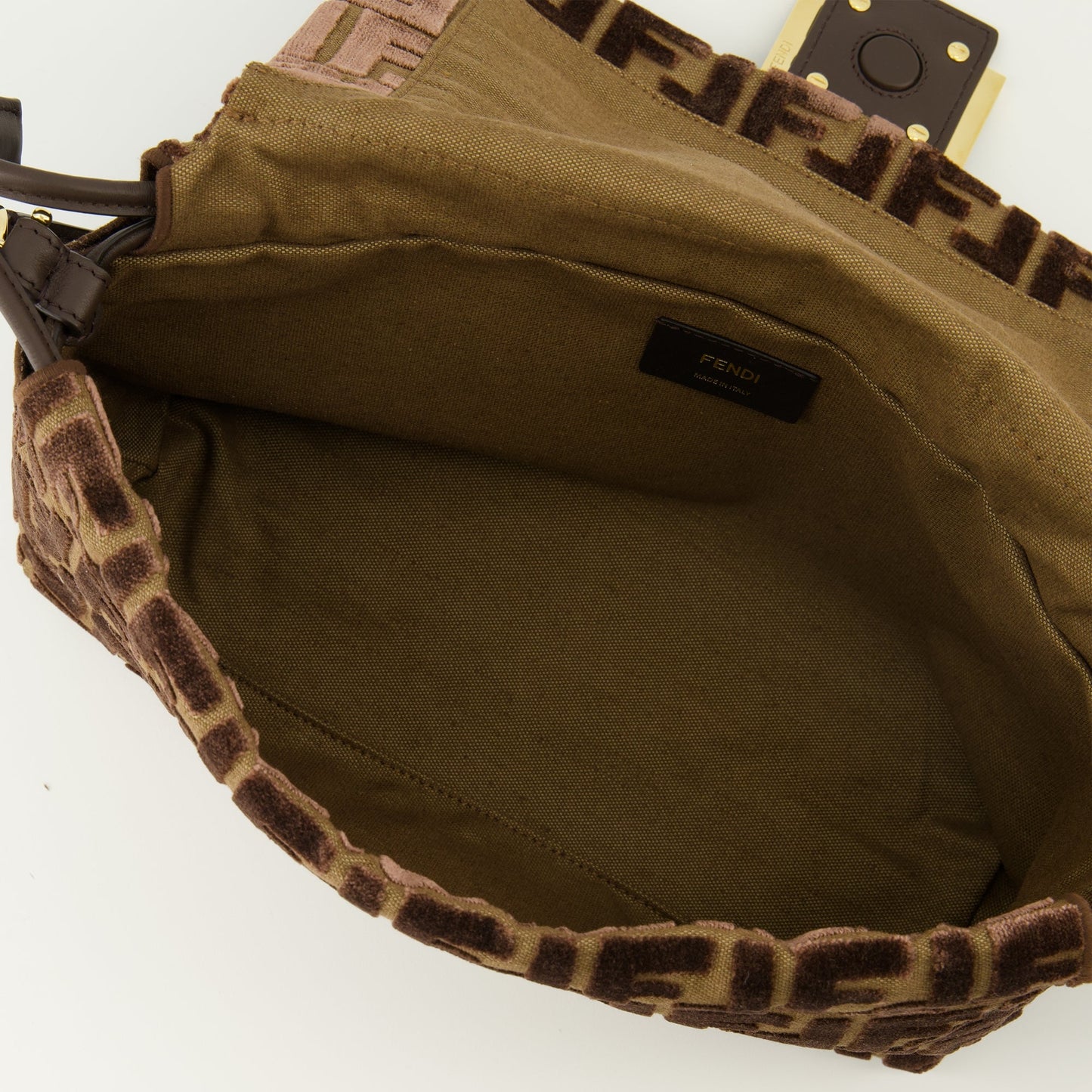 Mamma Baguette Velvet Bag in Brown