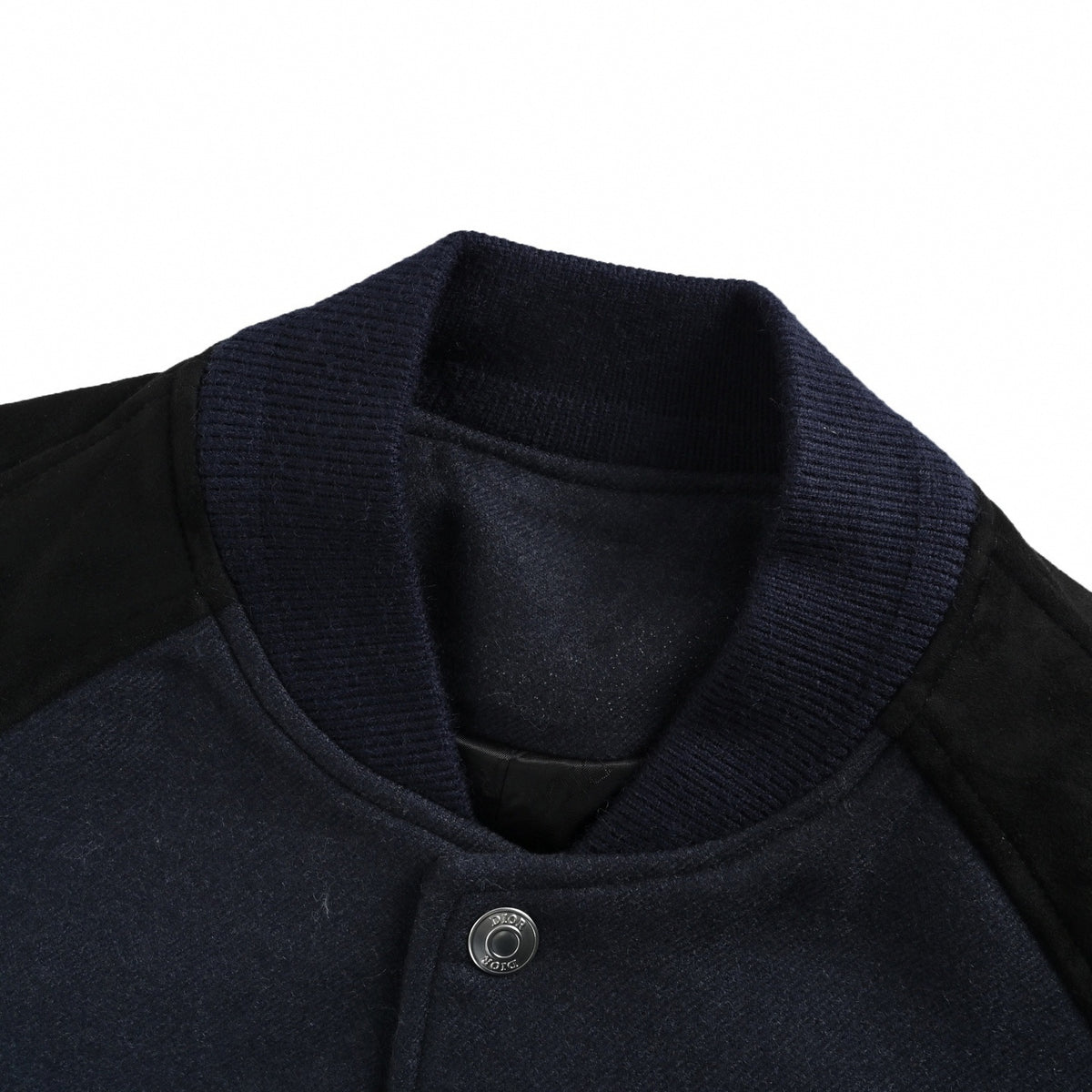 Script Logo Varsity Jacket - Navy/Black