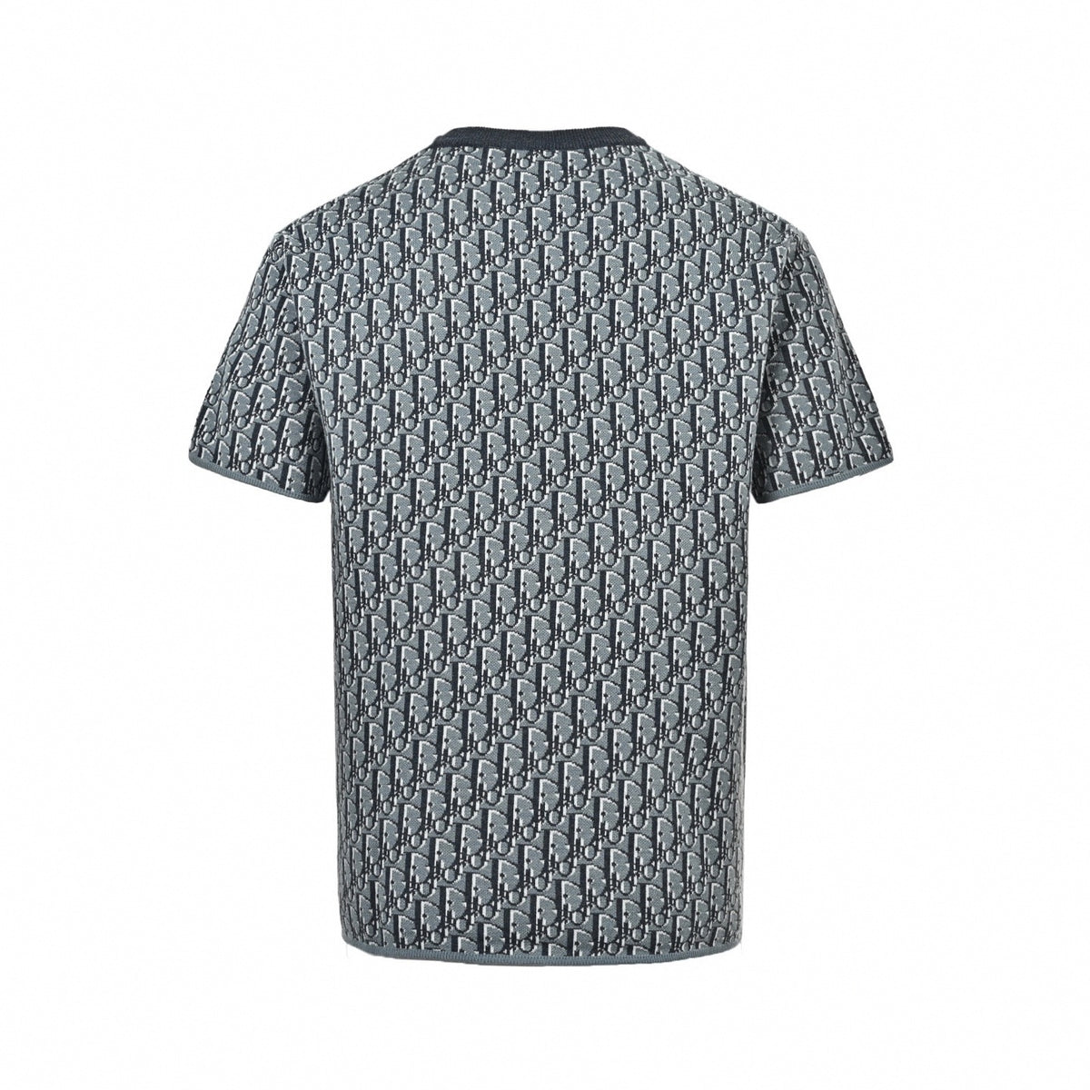 Slate Blue Dior Oblique Jacquard Tee