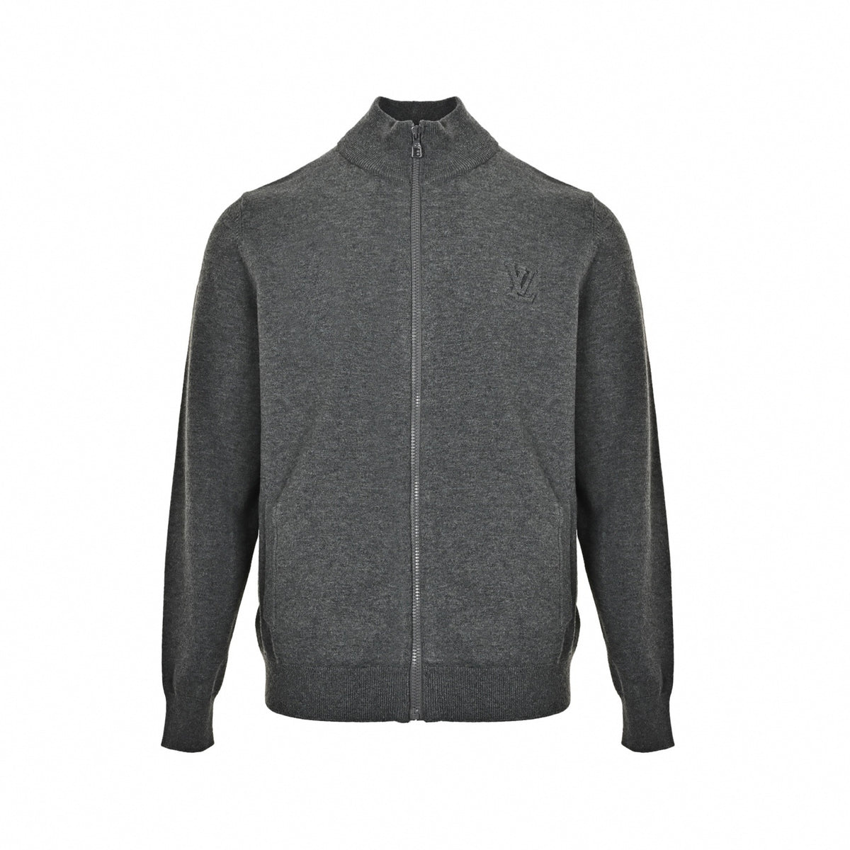 Tonal Signature Zip-Through Knit